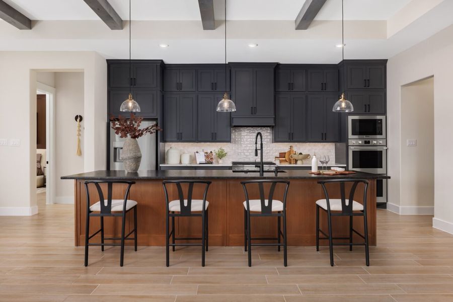 Representative furnished interior of a home built from the Castella by Ladera Texas in Ladera at Timberbrook, Justin (Image 5).
