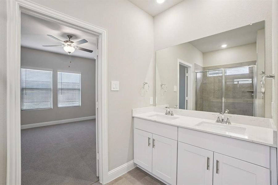 Furnished interior view inside a new home in Parks at Foster Crossing - Spring Series, Anna (Image 15).