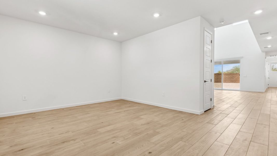 Representative unfurnished interior of a home built from the Phoenician by D.R. Horton in The Ridge at Stone Butte, Phoenix (Image 12). Representative unfurnished interior of a home built from the Phoenician by D.R. Horton in The Ridge at Stone Butte, Phoenix (Image 12).