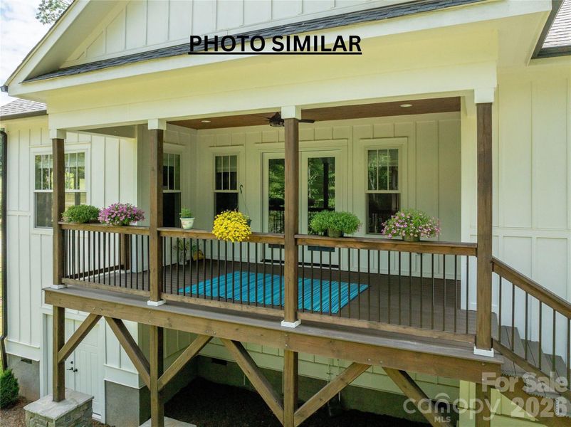 Exterior details and patio area of a home in , Hendersonville (Image 20).