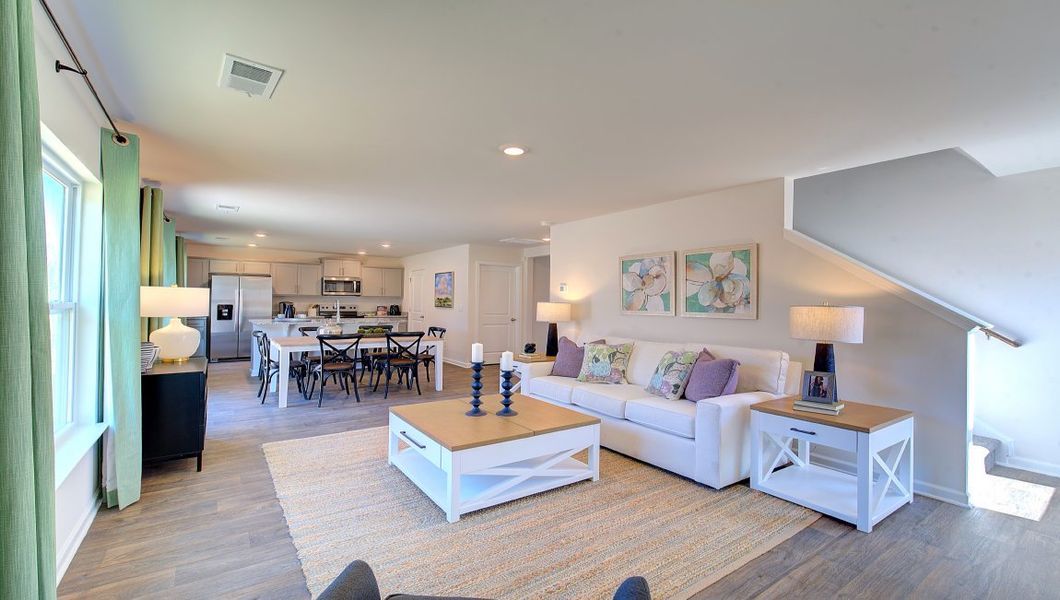 Furnished interior view inside a new home in Wildbrook Village, Waynesville (Image 13). Furnished interior view inside a new home in Wildbrook Village, Waynesville (Image 13).