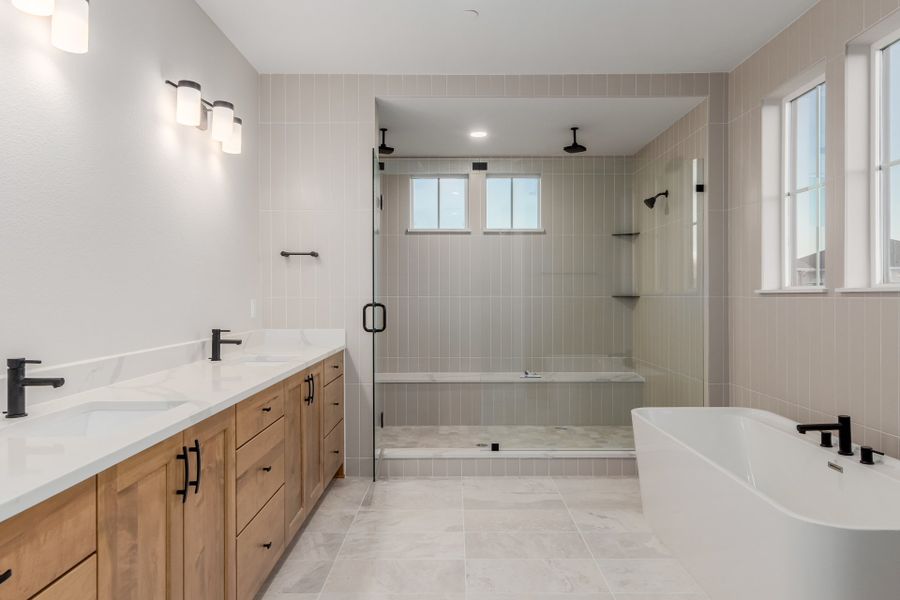 Representative furnished interior of a home built from the Luxe by Scott Felder Homes in Westerly, Erie (Image 9).