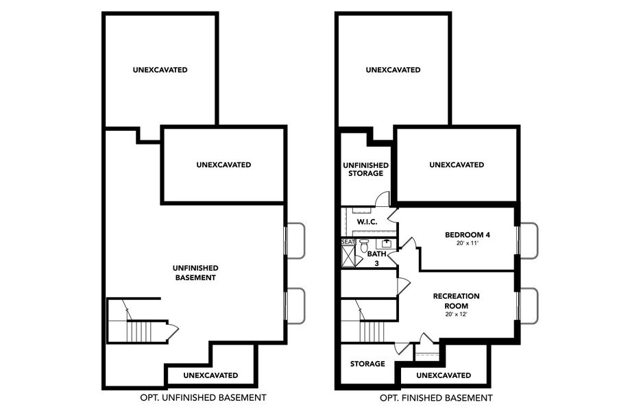 2D floor plan layout for the Adonis by Brightland Homes in Windler Single Family Homes, Aurora, CO (Image 3).