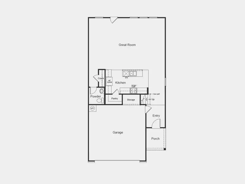 2D floor plan layout for the 2335 by KB Home in Brighton Trails, Hockley, TX (Image 3).