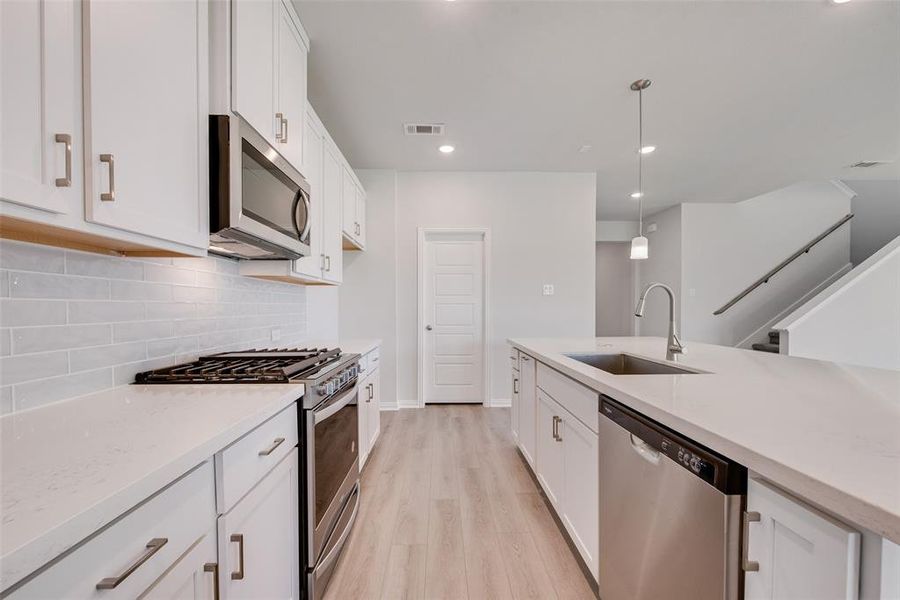 Furnished interior view inside a new home in Creekside of Crowley, Crowley (Image 7). Furnished interior view inside a new home in Creekside of Crowley, Crowley (Image 7).