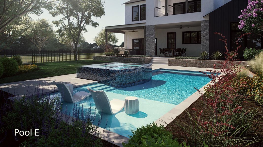 Exterior details and patio area of a home in , Austin (Image 2). Exterior details and patio area of a home in , Austin (Image 2).