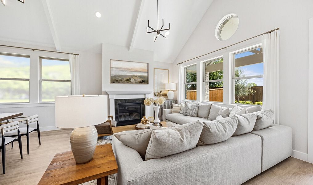 Great room with optional fireplace