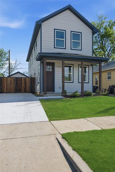 Front exterior of a new home in , Fort Worth, TX, highlighting curb appeal (Image 2). Front exterior of a new home in , Fort Worth, TX, highlighting curb appeal (Image 2).