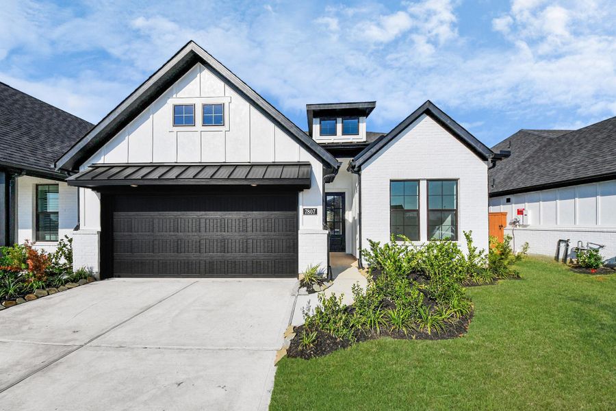 Front exterior of a new home in , Katy, TX, highlighting curb appeal (Image 1). Front exterior of a new home in , Katy, TX, highlighting curb appeal (Image 1).