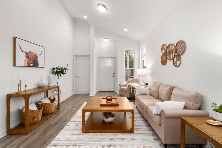 Furnished interior view inside a new home in , Buda (Image 14).