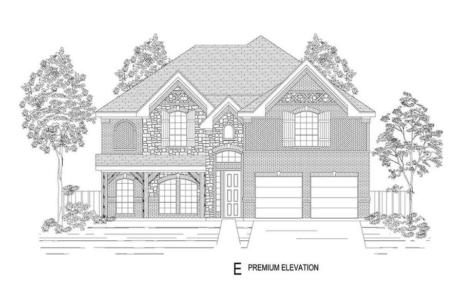 Representative rendering of the exterior for the Brentwood 45 3F (w/Media) by First Texas Homes (Image 8). Representative rendering of the exterior for the Brentwood 45 3F (w/Media) by First Texas Homes (Image 8).