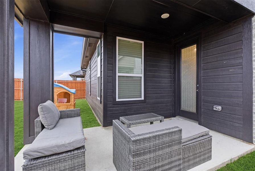 Exterior details and patio area of a home in Heartland, Heartland (Image 23).