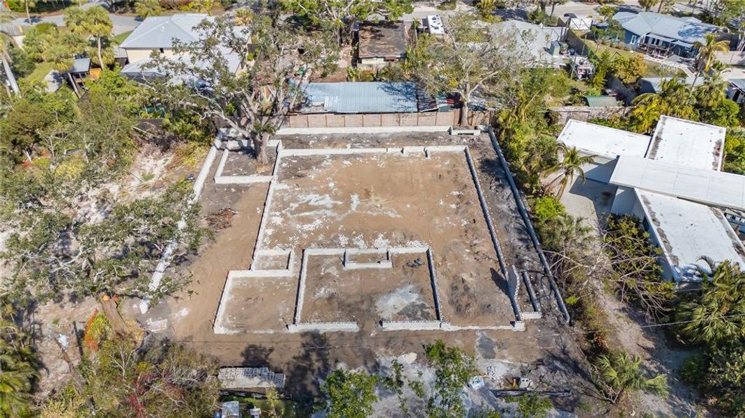 In-progress construction of a new home in , Sarasota, FL (Image 3).