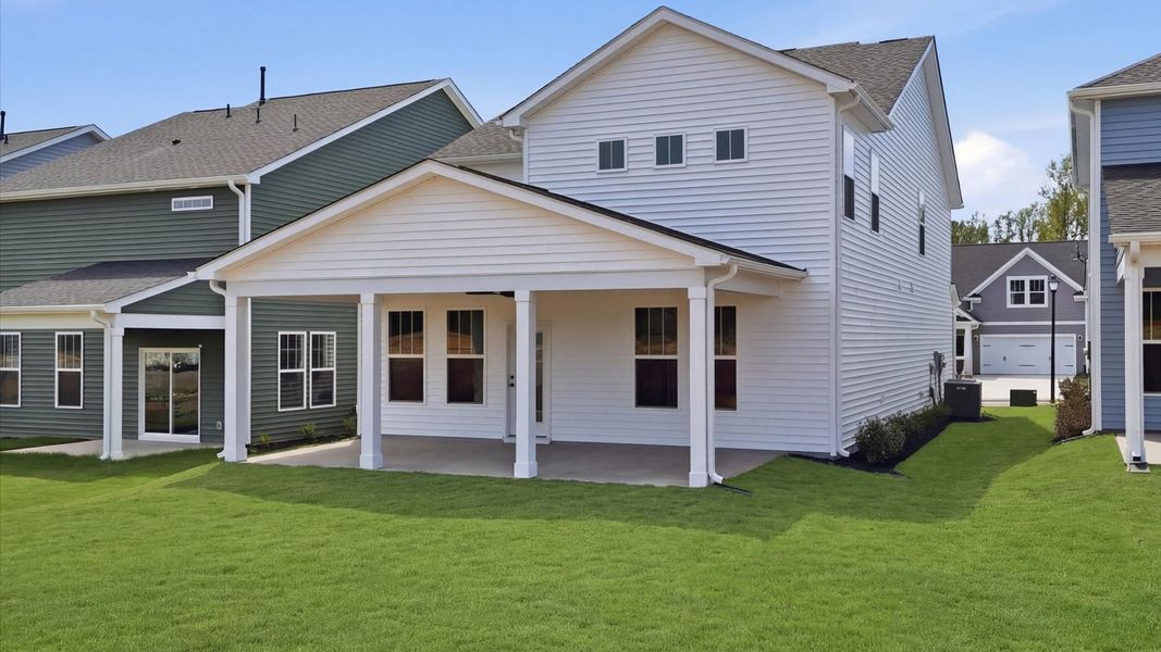 Exterior details and patio area of a home in Harrier Point, Woodruff (Image 4).