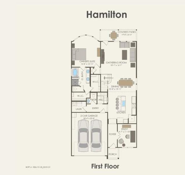 Pulte Homes, Hamilton floor plan