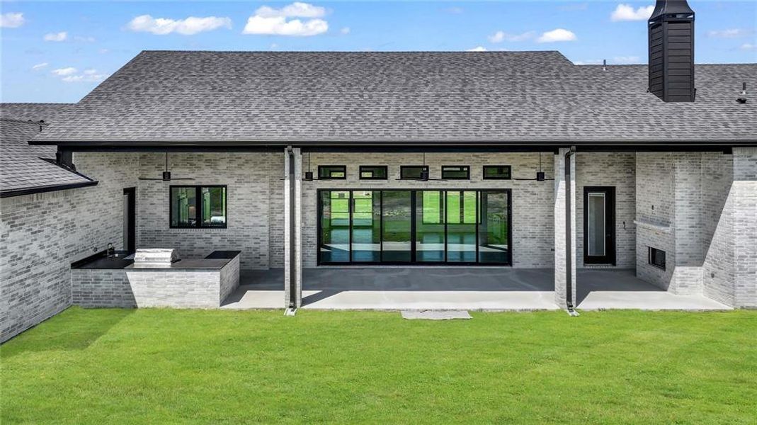 Exterior details and patio area of a home in , Aledo (Image 29).