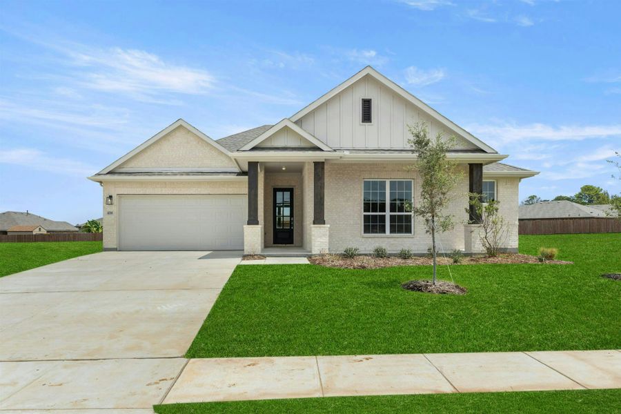 Representative exterior photo of a completed home built from the Bluebonnet by Kindred Homes in Dominion Park, Waxahachie, TX (Image 20).