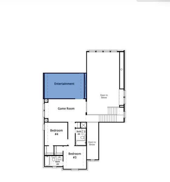2D floor plan layout of this home in Cambridge Crossing: 50ft. lots, Celina, TX (Image 5).