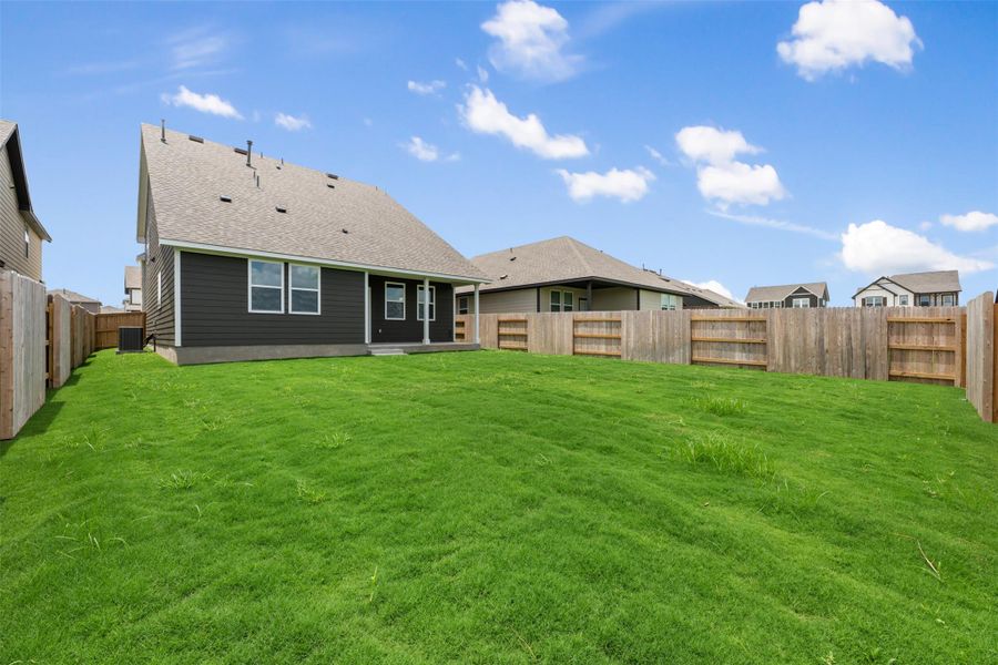 Exterior details and patio area of a home in Patterson Ranch, Georgetown (Image 3).