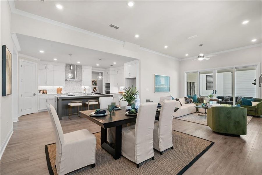Furnished interior view inside a new home in Promenade at Sawnee Village, Cumming (Image 33).