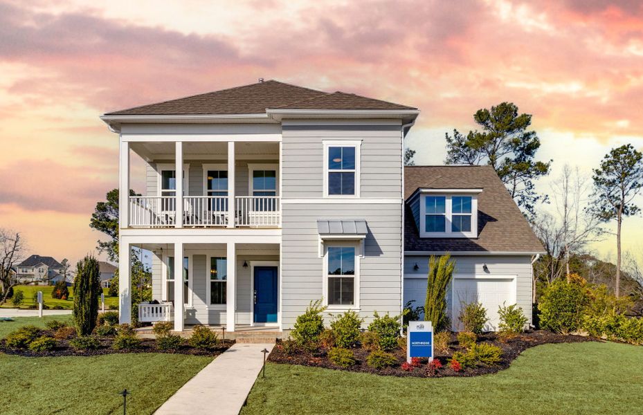 Representative exterior photo of a completed home built from the Northridge by Pulte Homes in Waterside at Pine Island, Columbia, SC (Image 23). Representative exterior photo of a completed home built from the Northridge by Pulte Homes in Waterside at Pine Island, Columbia, SC (Image 23).