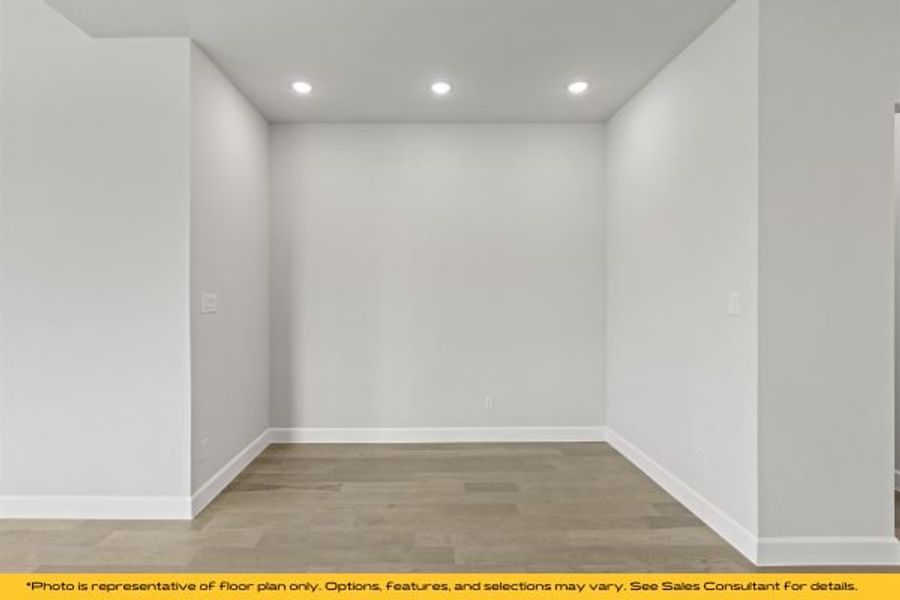 Representative unfurnished interior of a home built from the The Barbados by Stonefield Homes in The Highlands, Rockwall (Image 67).