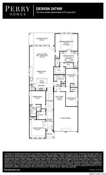 2D floor plan layout of this home in Mayfair, New Braunfels, TX (Image 3).