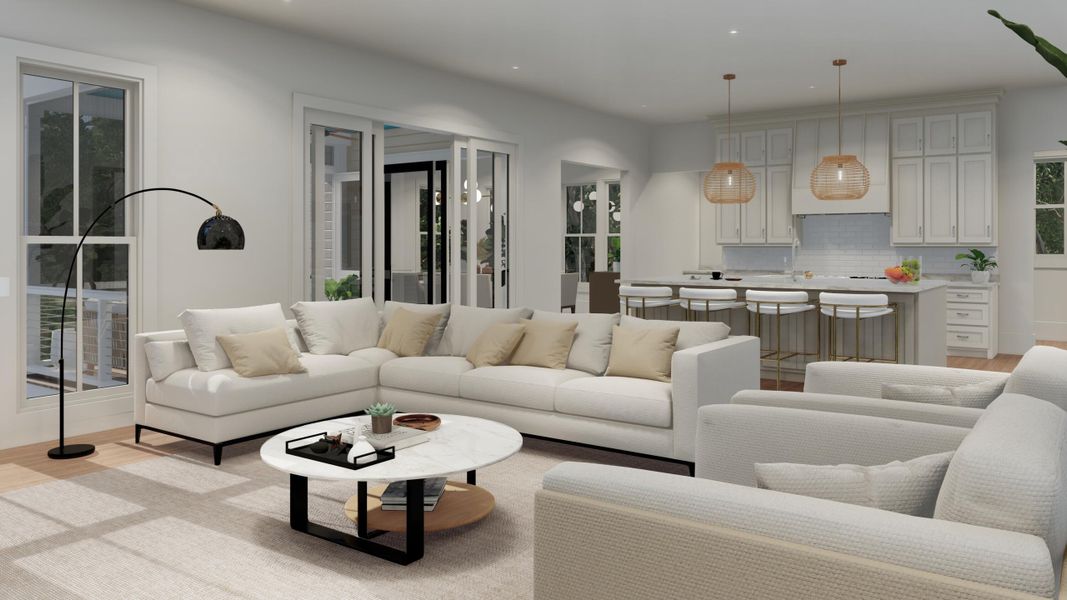 Furnished interior view inside a new home in , Isle Of Palms (Image 8).
