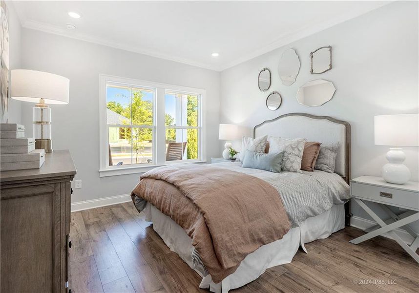 Furnished interior in a model home at The Courtyards by The Manor in Alpharetta (Image 19).