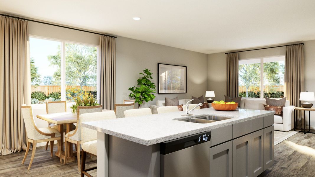 Representative furnished interior of a home built from the The Emilia by Legend Homes in Rocky Creek Crossing, Crowley (Image 12).