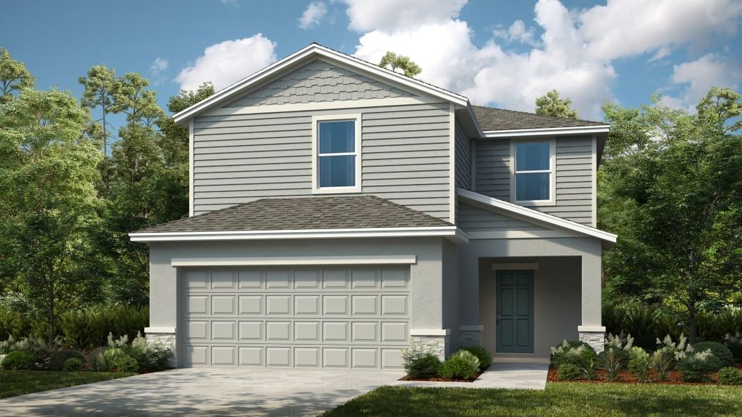 Representative exterior photo of a completed home built from the Dove by Taylor Morrison in Solena, North Fort Myers, FL (Image 3). Representative exterior photo of a completed home built from the Dove by Taylor Morrison in Solena, North Fort Myers, FL (Image 3).