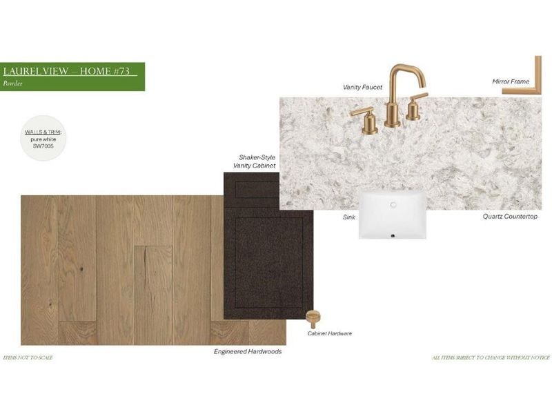 Sample of building materials used in homes in Laurel View, Suwanee (Image 43).