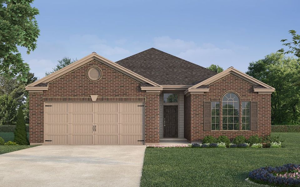 Representative exterior photo of a completed home built from the Grayson by Kendall Homes in Russell Ranch, Bay City, TX (Image 9). Representative exterior photo of a completed home built from the Grayson by Kendall Homes in Russell Ranch, Bay City, TX (Image 9).