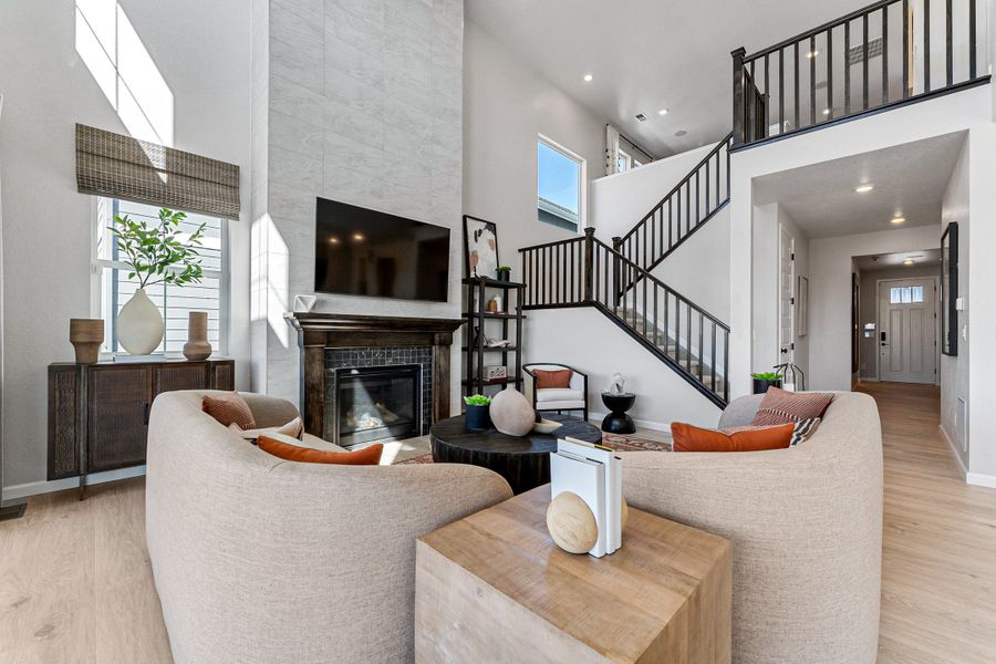 Representative furnished interior of a home built from the Fairmount | A Multi-Gen Home by Taylor Morrison in Macanta City Collection, Castle Rock (Image 15).