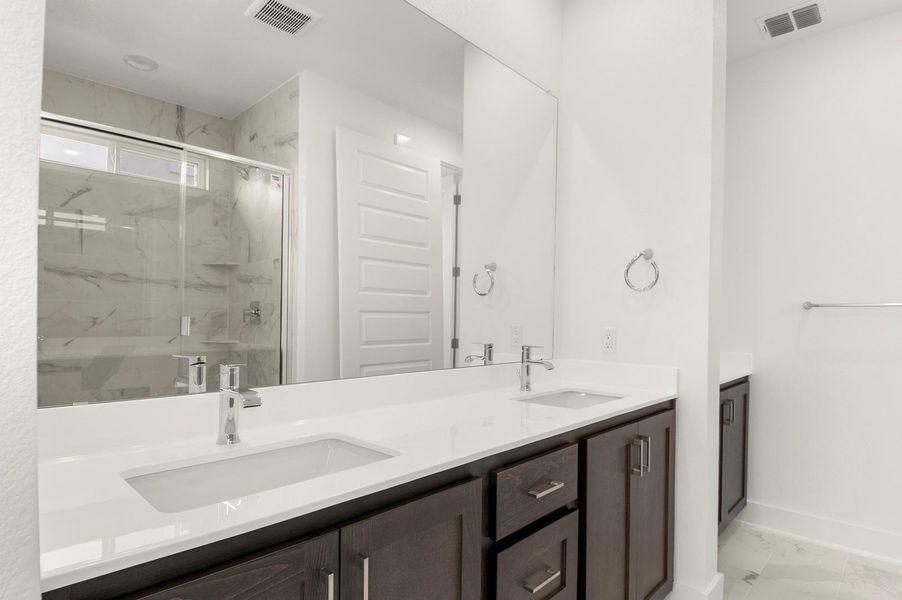 Furnished interior view inside a new home in The Enclave at Hidden Oaks, Georgetown (Image 11). Furnished interior view inside a new home in The Enclave at Hidden Oaks, Georgetown (Image 11).