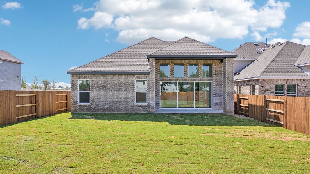Exterior details and patio area of a home in The Enclave at Bar W Ranch, Leander (Image 22). Exterior details and patio area of a home in The Enclave at Bar W Ranch, Leander (Image 22).