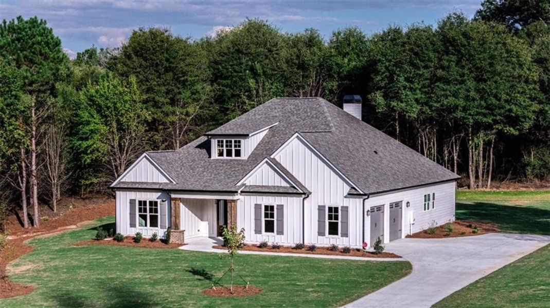 Front exterior of a new home in , Fayetteville, GA, highlighting curb appeal (Image 3).