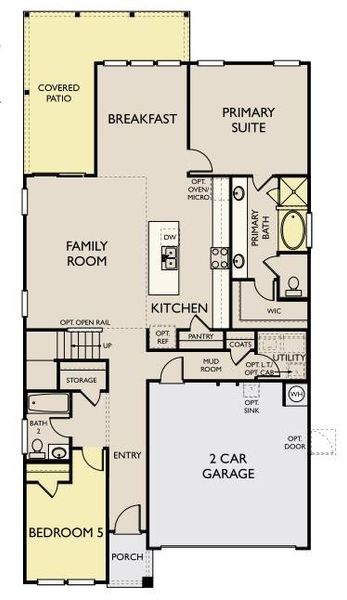 2D floor plan layout of this home in Covered Bridge, Hutto, TX (Image 4).