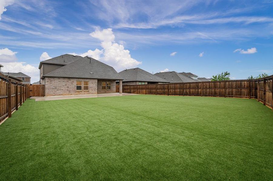 Front exterior of a new home in , Aubrey, TX, highlighting curb appeal (Image 18).
