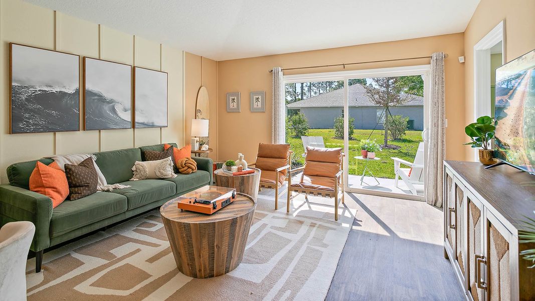 Representative furnished interior of a home built from the Surfside by D.R. Horton in Palm Coast Villas, Palm Coast (Image 11).