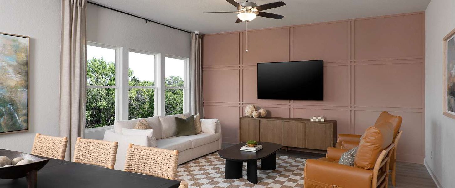 Representative furnished interior of a home built from the Wyatt by Ashton Woods in Saddlebrook Ranch, Schertz (Image 8).