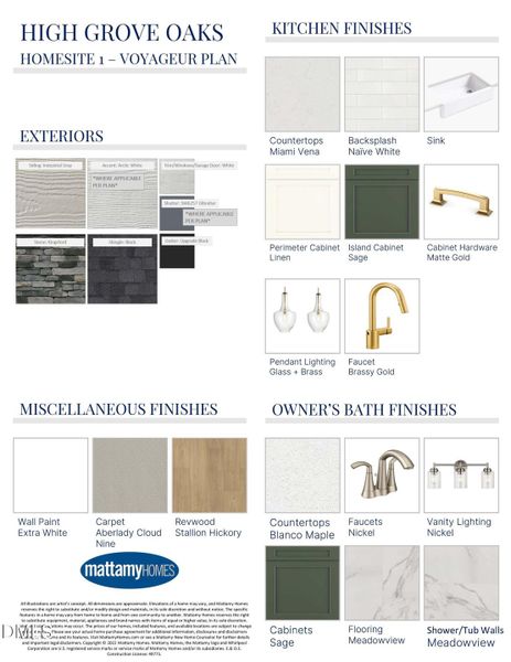 Design selections Design selections