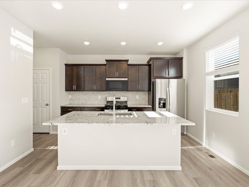 The Flatiron floorplan exterior image taken at a Meritage Homes community in Colorado Springs, CO