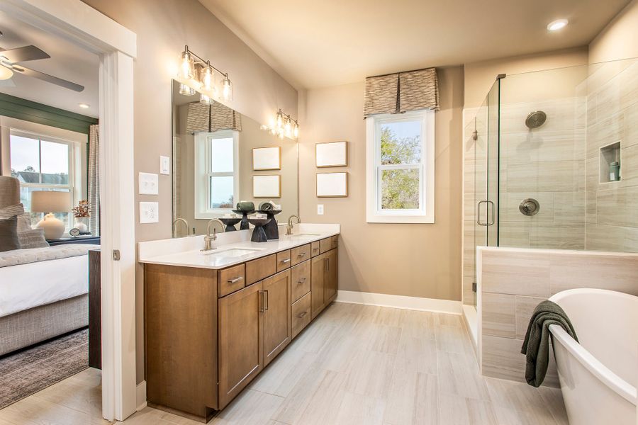Furnished interior view inside a new home in Towne Village at Suwanee Dam, Sugar Hill (Image 15).