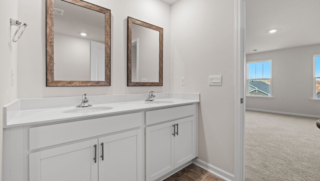 Furnished interior view inside a new home in Durbin Meadows Traditions, Fountain Inn (Image 9). Furnished interior view inside a new home in Durbin Meadows Traditions, Fountain Inn (Image 9).