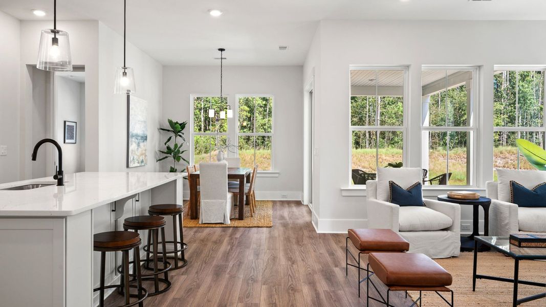 Furnished interior view inside a new home in Summerwind Crossing at Lakes of Cane Bay, Summerville (Image 9).