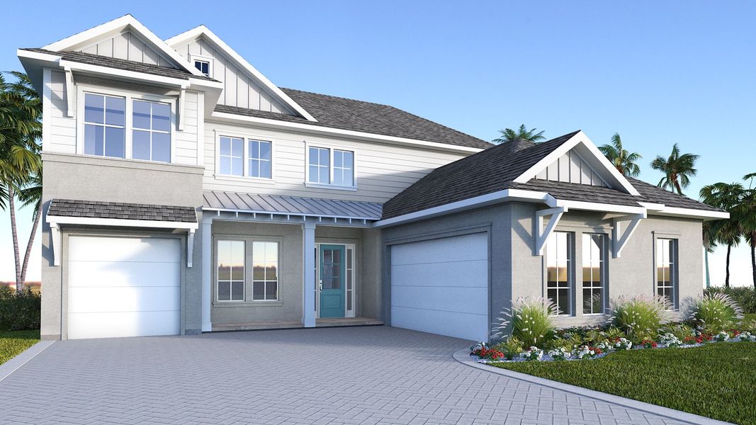 Representative exterior photo of a completed home built from the 3301F by Perry Homes in Glynlea Country Club 60', Port St. Lucie, FL (Image 6).