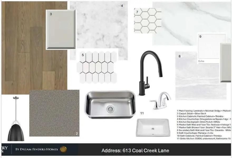 Sample of building materials used in homes in Legacy, League City (Image 3). Sample of building materials used in homes in Legacy, League City (Image 3).