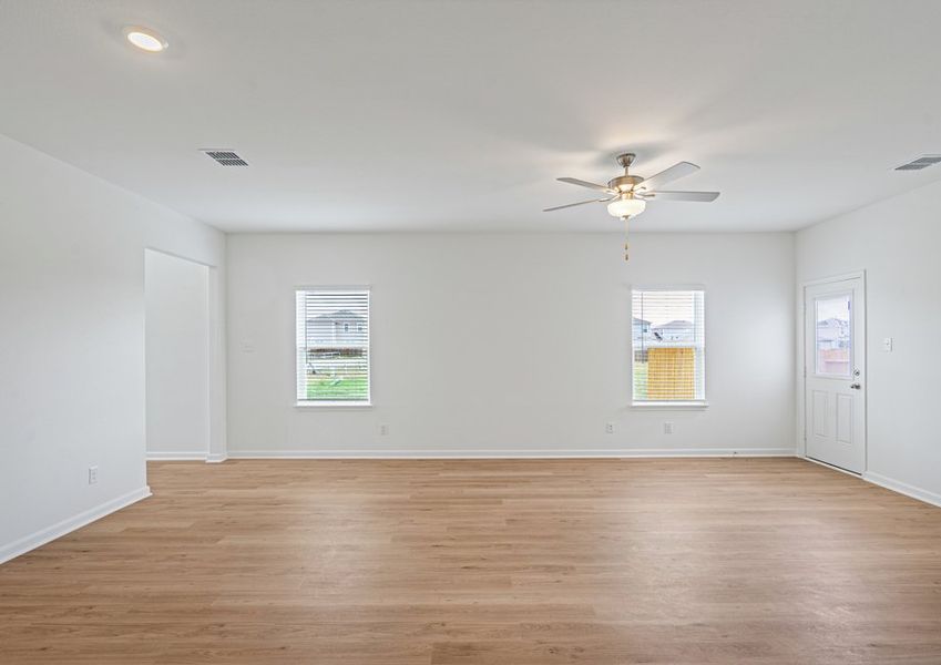 Family room with vinyl flooring