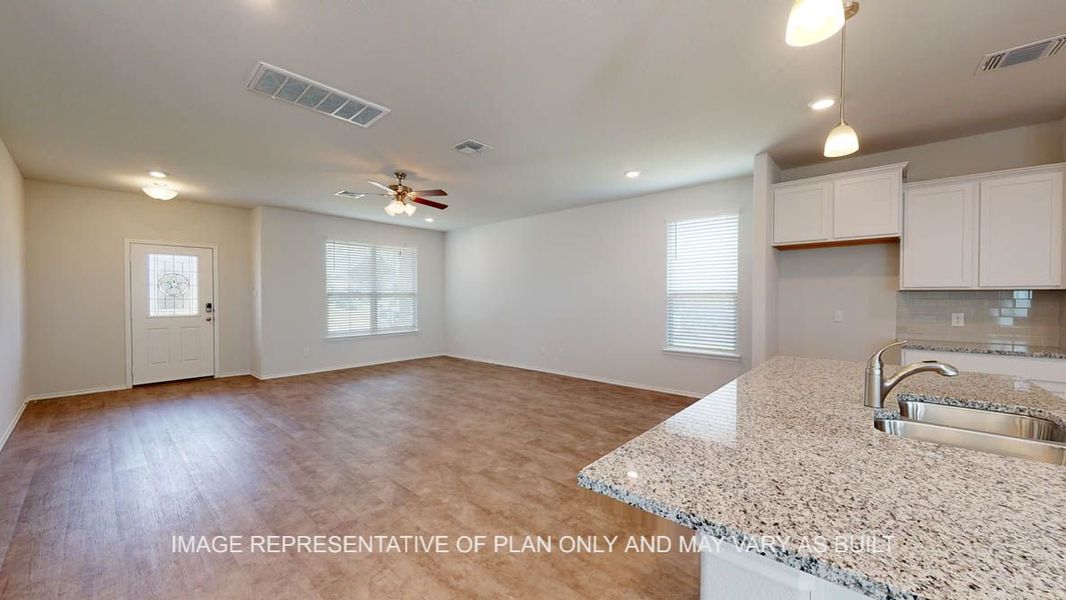 Representative unfurnished interior of a home built from the Aspen by D.R. Horton in Village at Nolan Heights, Harker Heights (Image 11).